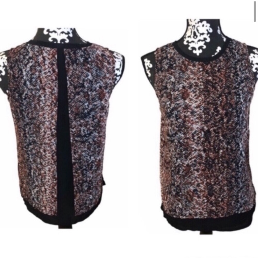 Mossimo sleeveless layered look reptile snake print top blouse Sz XS